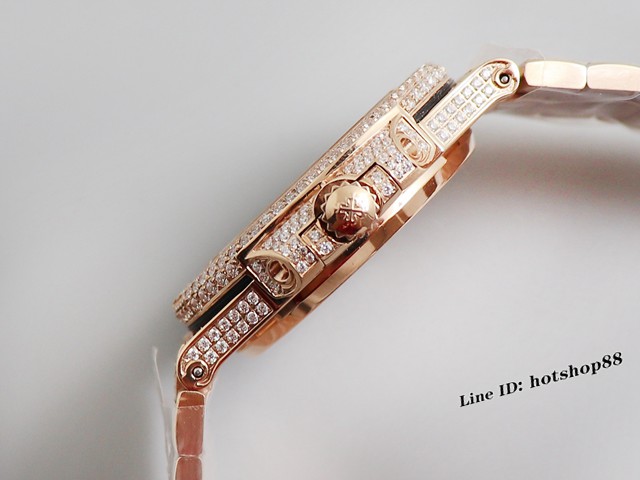 PATEK PHILIPPE手表 瑞士超强夜光 百达翡丽自动机械镶砖男士腕表 gjs1508